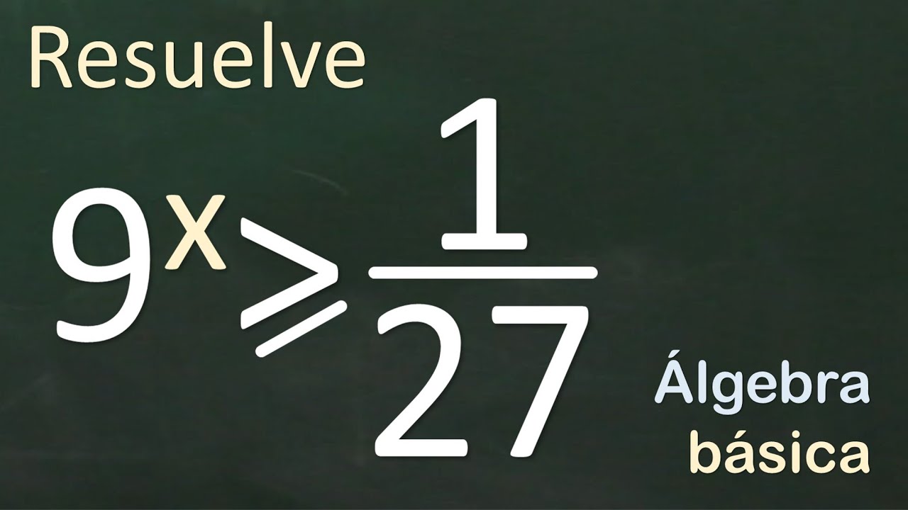 Inecuación exponencial