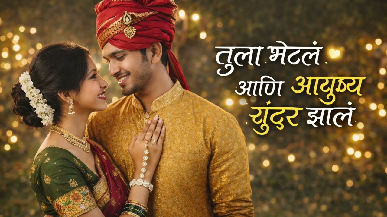 तुला भेटलं आणि आयुष्य सुंदर झालं | Marathi Romantic Love Song | Couple Love Status