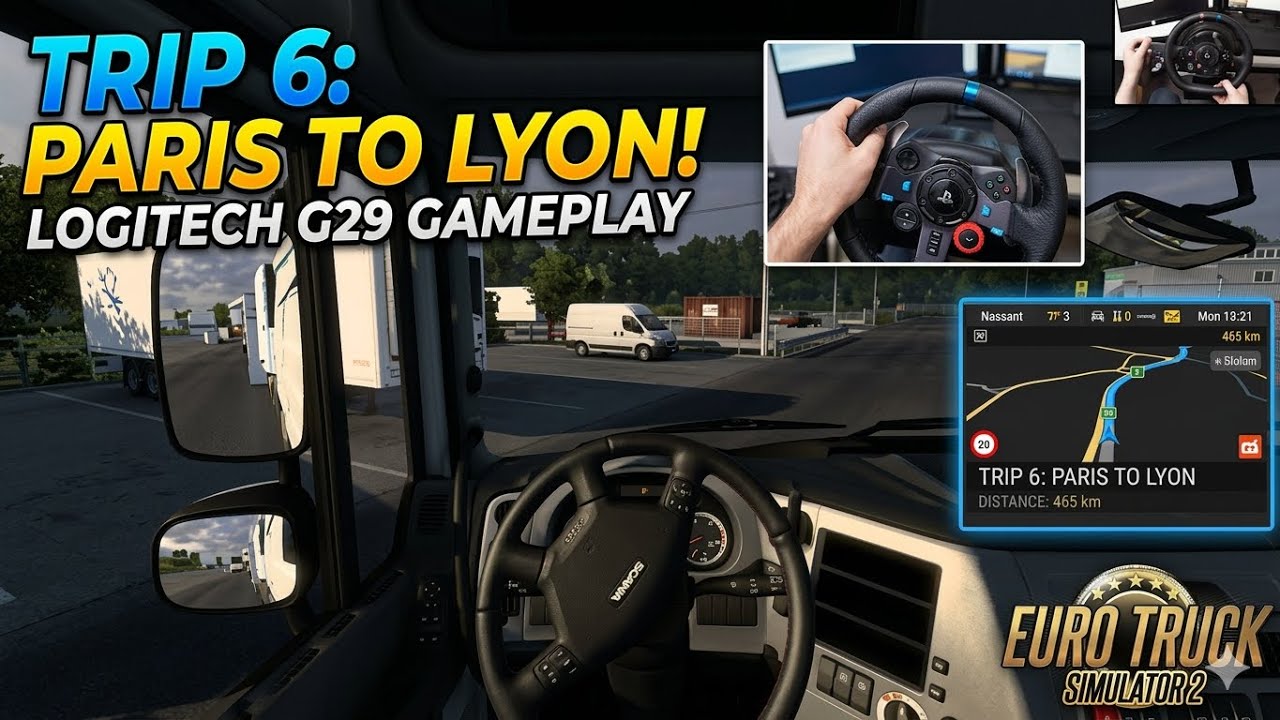 Euro truck simulator gameplay with g29 steering wheel trip 6