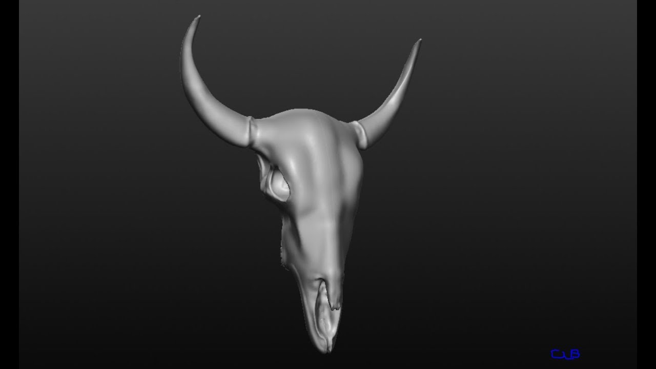 30 Minute Models - Bull Skull created in Sculptris Alpha 6