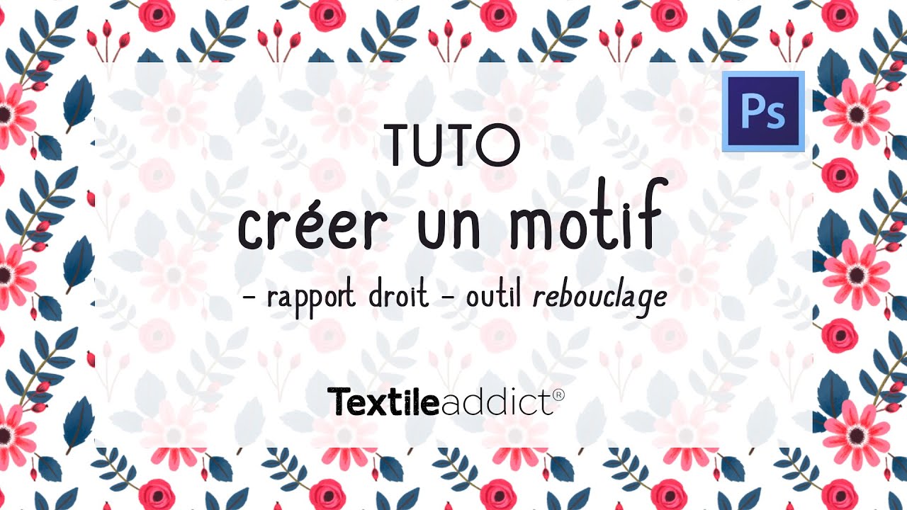 [TUTO #2] Créer un motif en rapport droit sur Photoshop // outil rebouclage