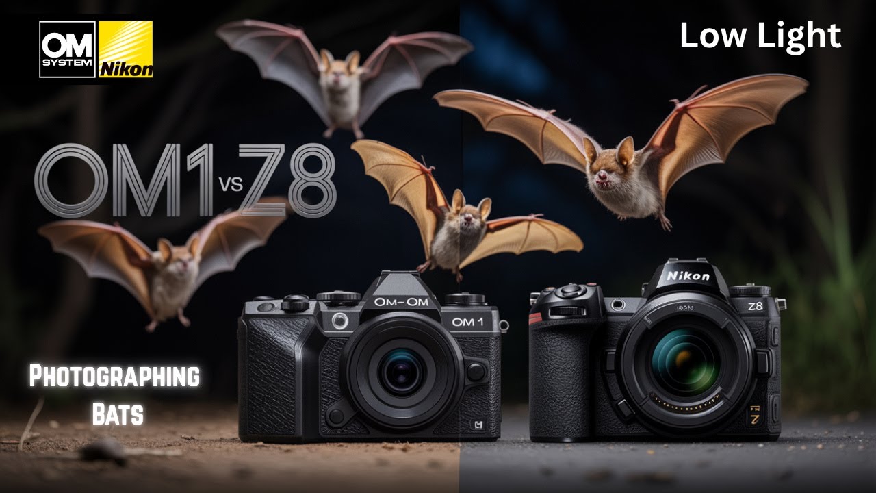OM1 против Nikon Z8 | Фотографируем летучих мышей при слабом освещении. Кто победит?