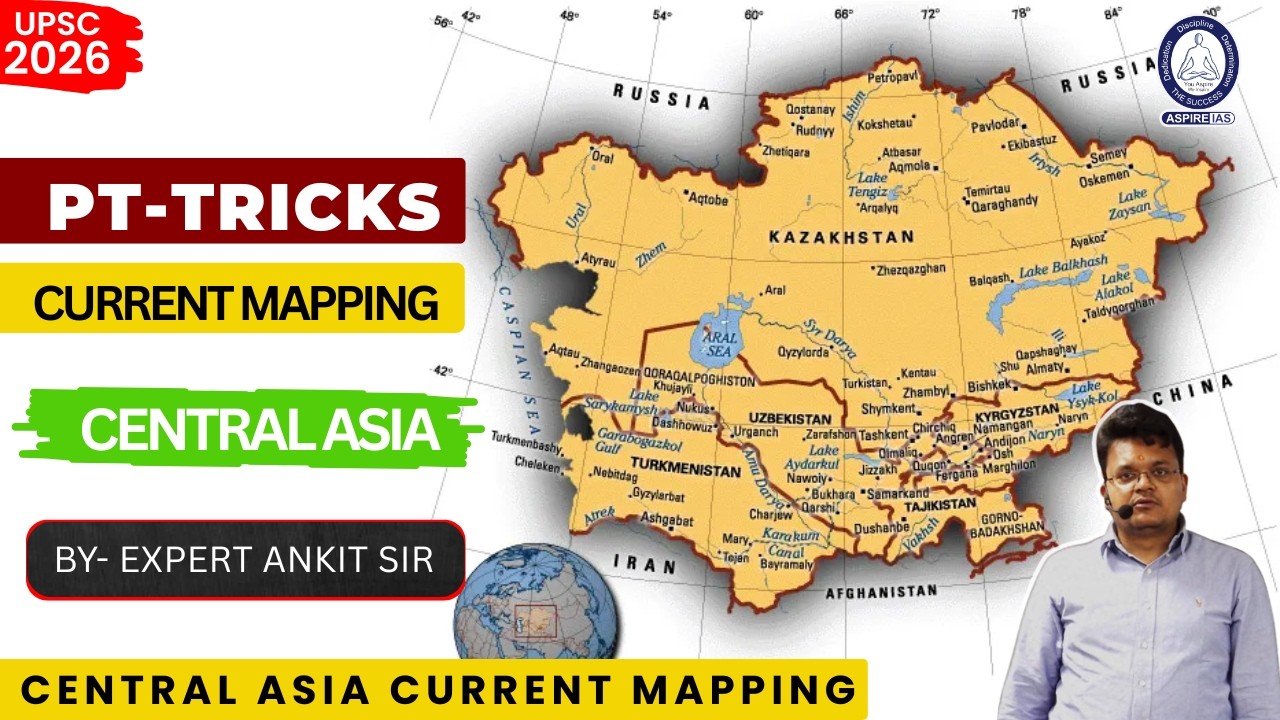 UPSC Current Central Asia Mapping for 2026 | Current Mapping of World | UPSC Geography and Mapping