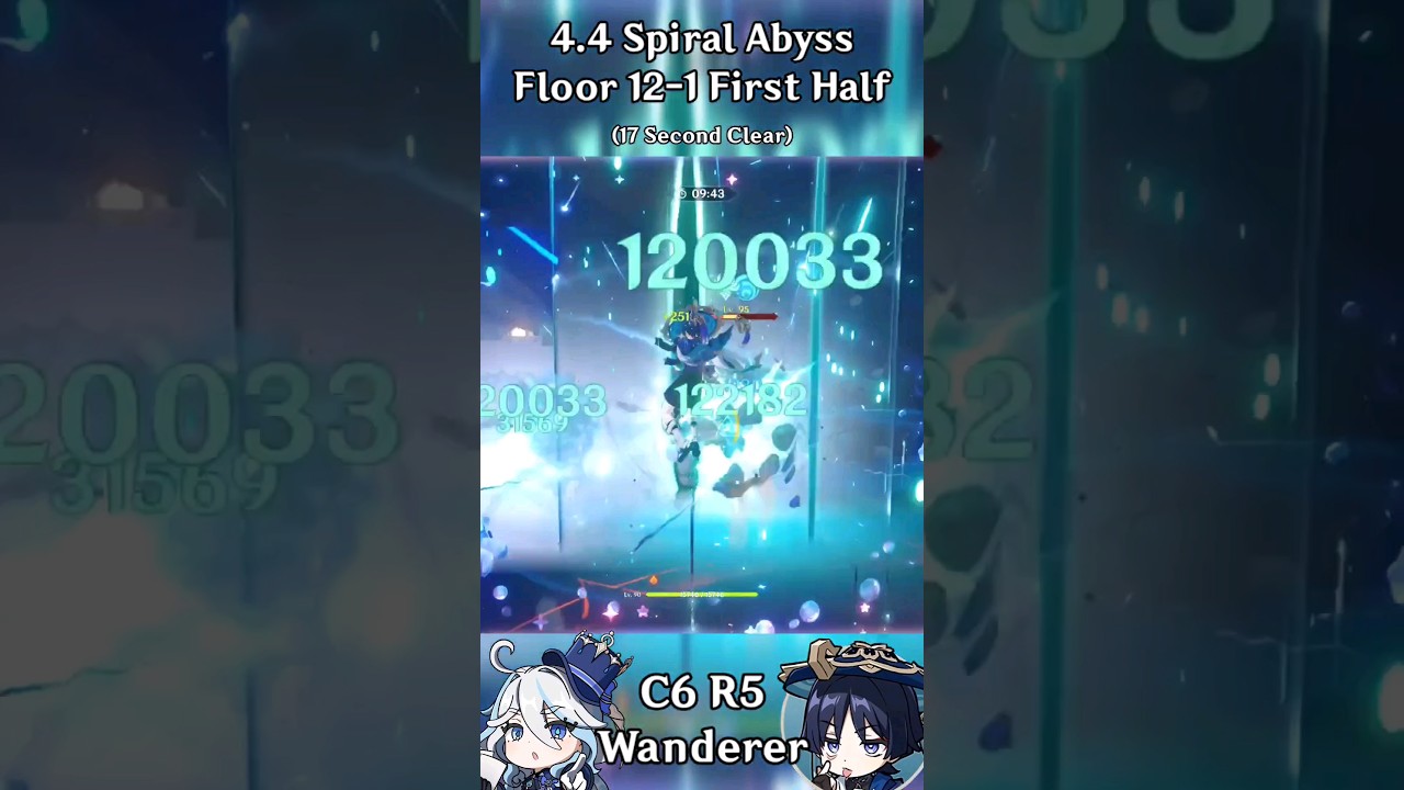 C6 R5 Wanderer 4.4 Spiral Abyss Floor 12-1 First Half [Genshin Impact] #genshin #genshinimpact