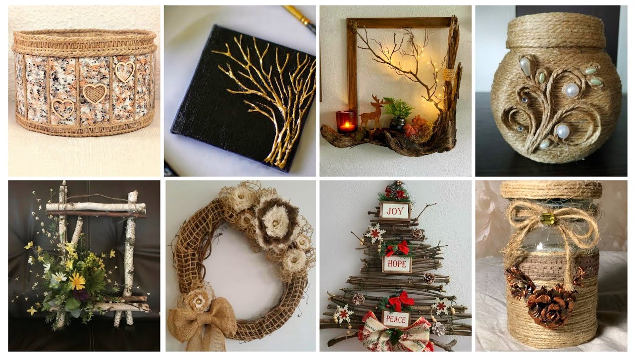 Creative Rustic Wall Art Ideas | DIY Floral & Wooden Frame Décor🎄