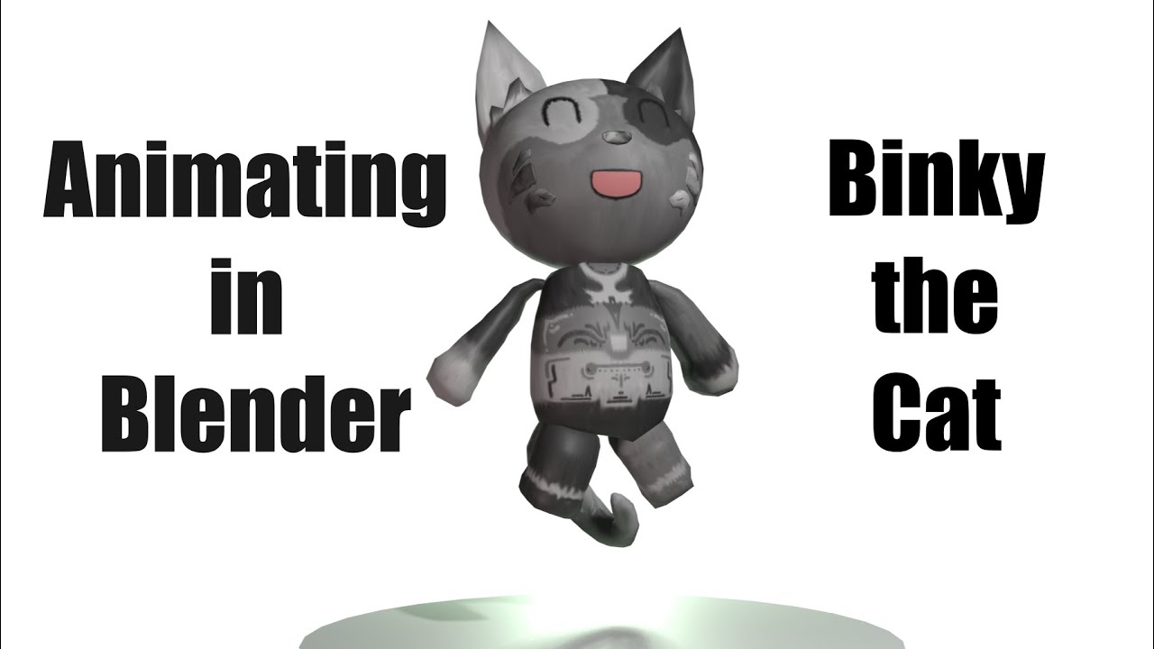Animating the BinxOffDuty Mascot in Blender - Binky the Cat - Time Lapse - Part 4