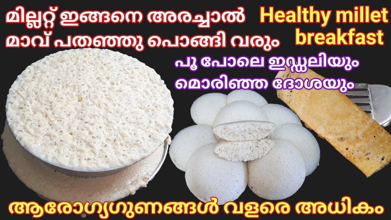 ഹൃദയാരോഗ്യത്തിനും ഷുഗറും പ്രഷറും അമിതവണ്ണവും കുറയാനും നല്ലത്/Millet idli recipe/Millet dosa recipe