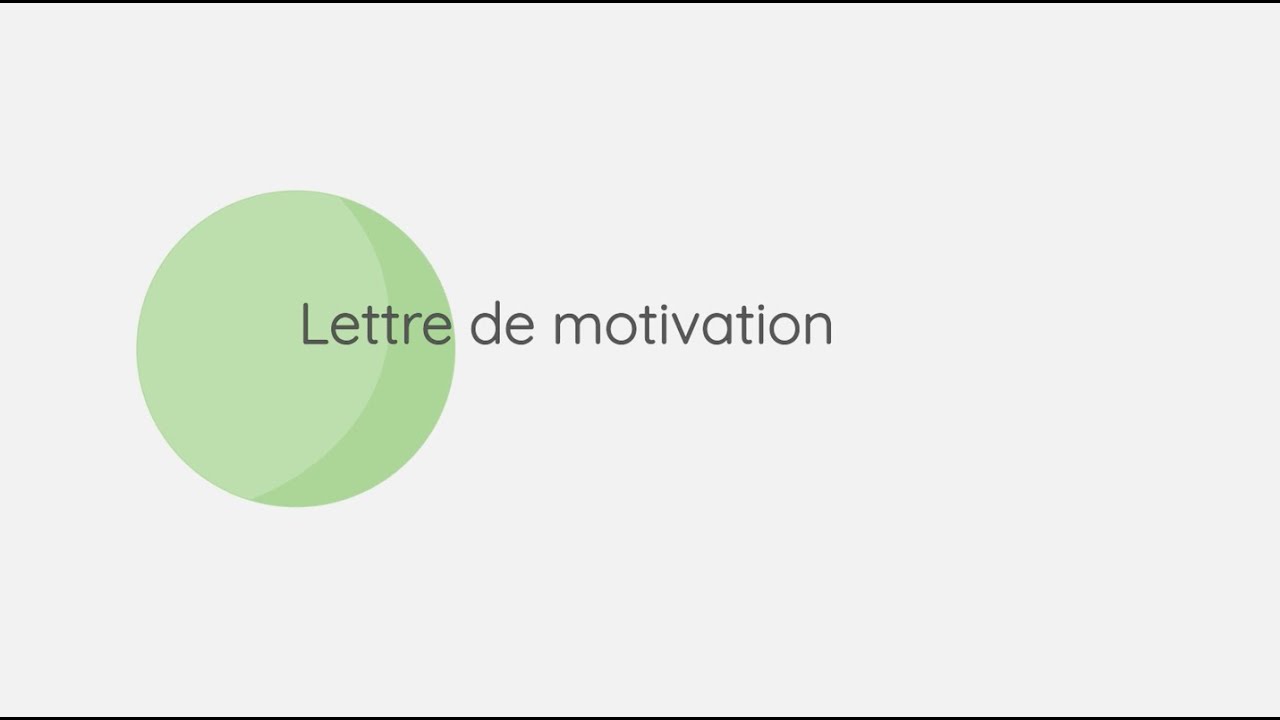 Lettre de motivation