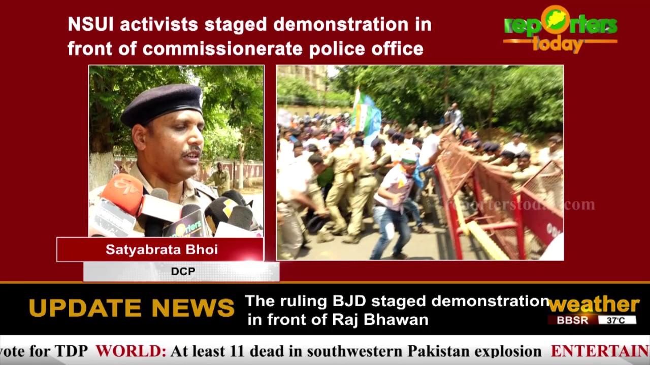NSUI activists staged demonstration over Fake placement row