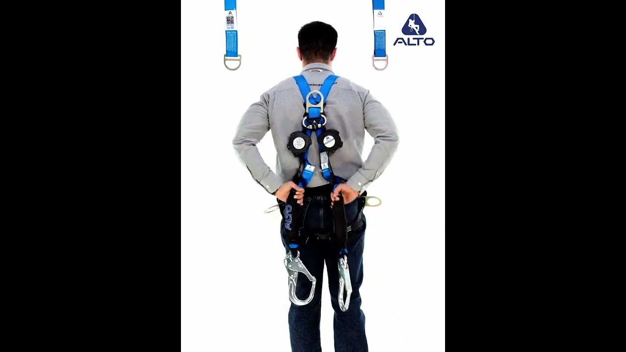 Cómo usar la retráctil MINI TWIN WEBBING de gancho grande de 6ft/2mt