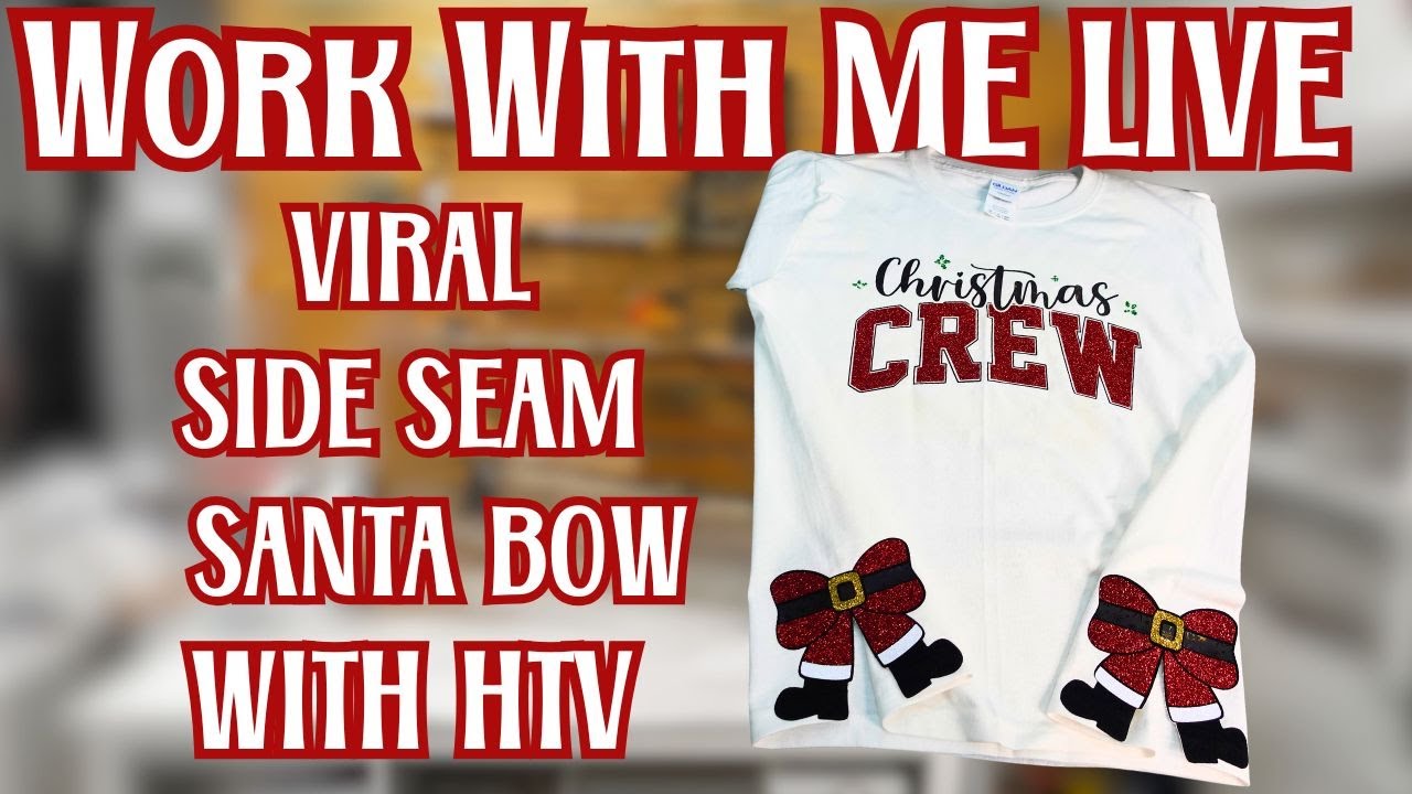 How to Make The Viral Side Seam Bow with HTV | SISER FLOCK  & Glitter HTV