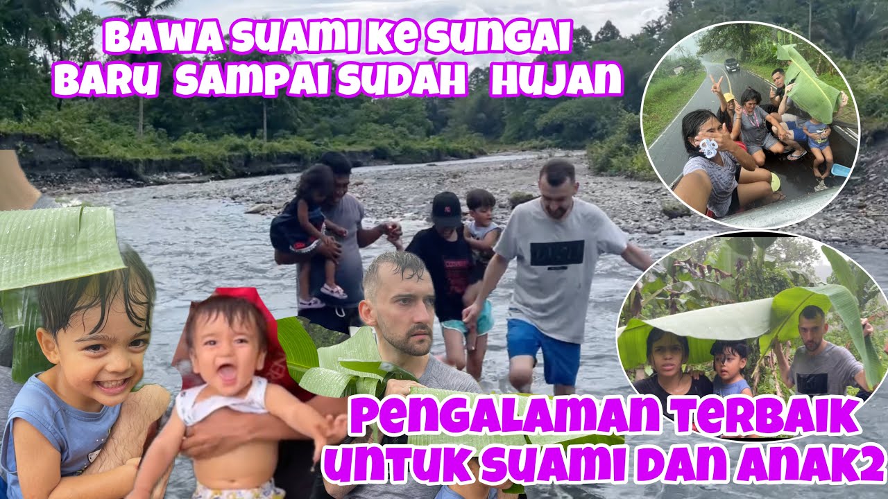 PERTAMA KALINYA SUAMI BULE PAKE PAYUNG DAUN PISANG . INI PENGALAMAN TERBAIK DI INDONESIA 🇮🇩