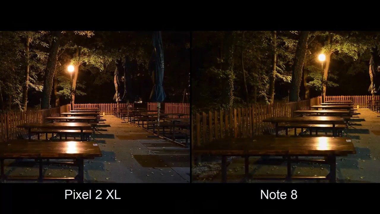 Google Pixel 2 XL Vs  Samsung Galaxy Note 8 Lowlight Camera Test Camprison