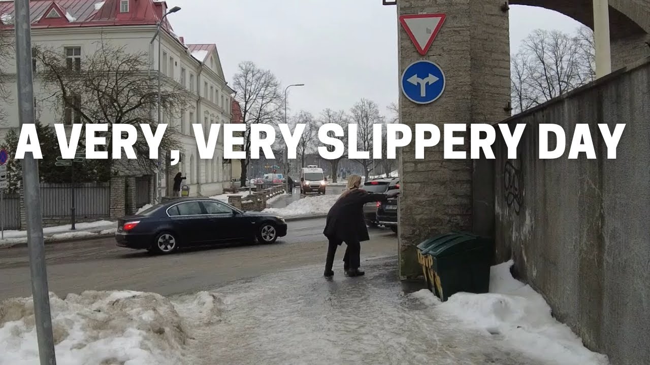 A very very slippery day in Tallinn 23rd of Feb 2021