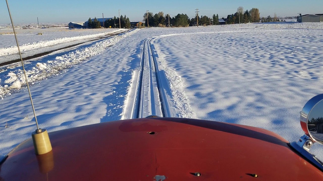 Owl Canyon railway in the snow. 15 inch gauge trains, formally from buckskin joes.