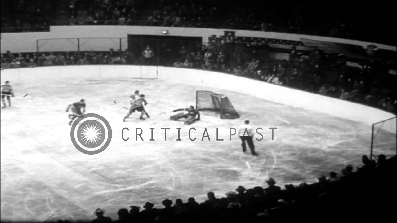 The Bostonians defeats the Red Wings at the Stanley Cup in the Olympia stadium, D...HD Stock Footage