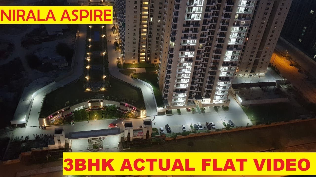 Nirala Aspire 3BHK Actual Flat Video With Society Clips - 1365 Sq.ft #NiralaAspire