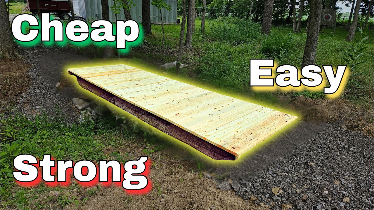 How to Build a Foot Bridge with Utility Poles - DIY