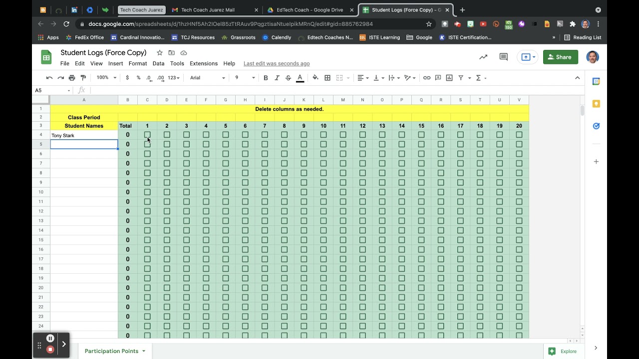 Google Sheets Trick: Track Student Progress Towards a Goal