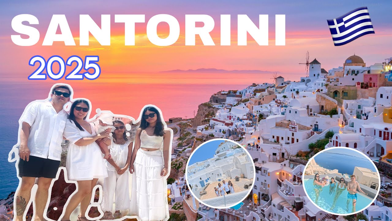OIA Santorini + Kamari Beach Santorini Greece /sunset,sunrise