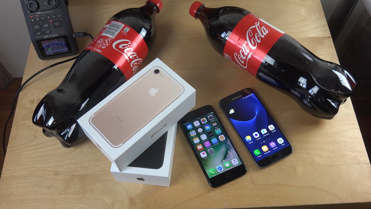 iPhone 7 против Samsung Galaxy S7: 9-часовой тест на заморозку Coca-Cola! Выживут ли они?!