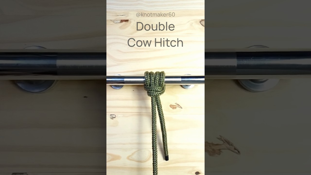 Double Cow Hitch.             #knot #rope #loop #bend #cord #line #hitch&nbsp;#tie&nbsp;#tourism #camping #diy