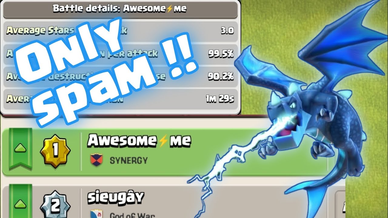 Electro Dragon Spam OP 😈 | Easy 3 Star Attack Strategy | Clash of Clans
