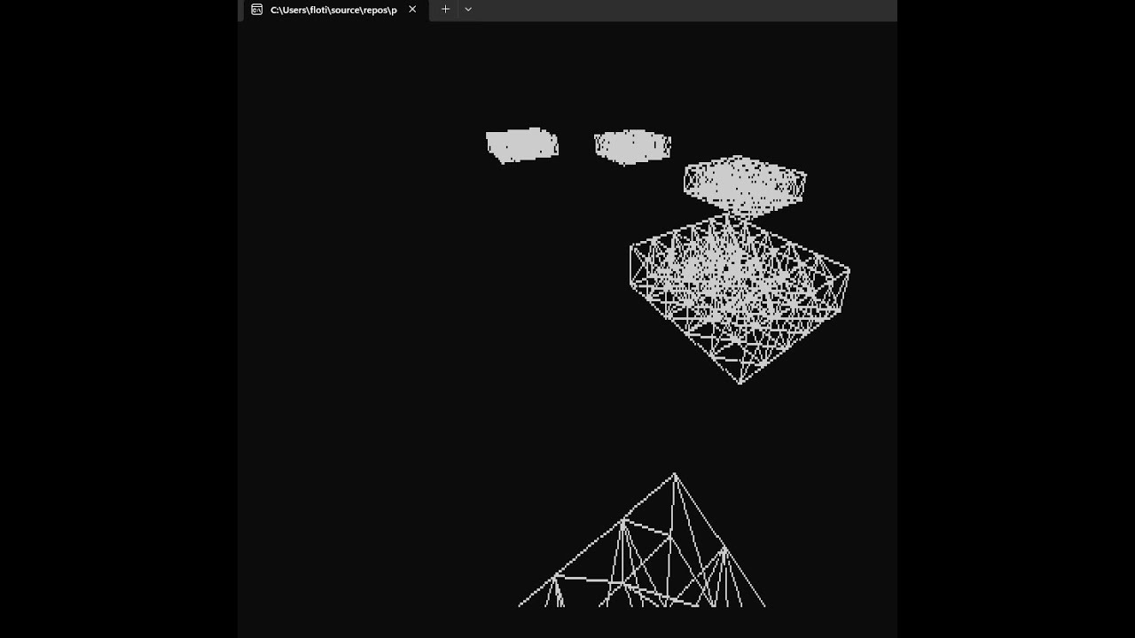 i made a 3D Platformer in C# Console app