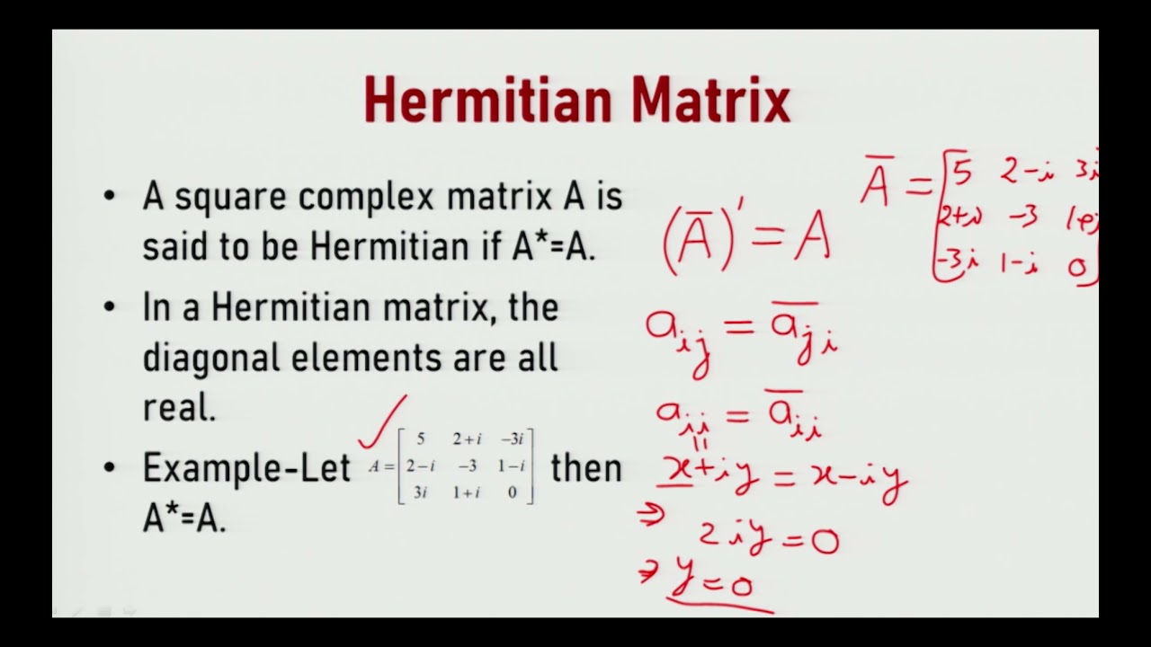 Engg. Mathematics - I Complex Matrices | AKTU Digital Education