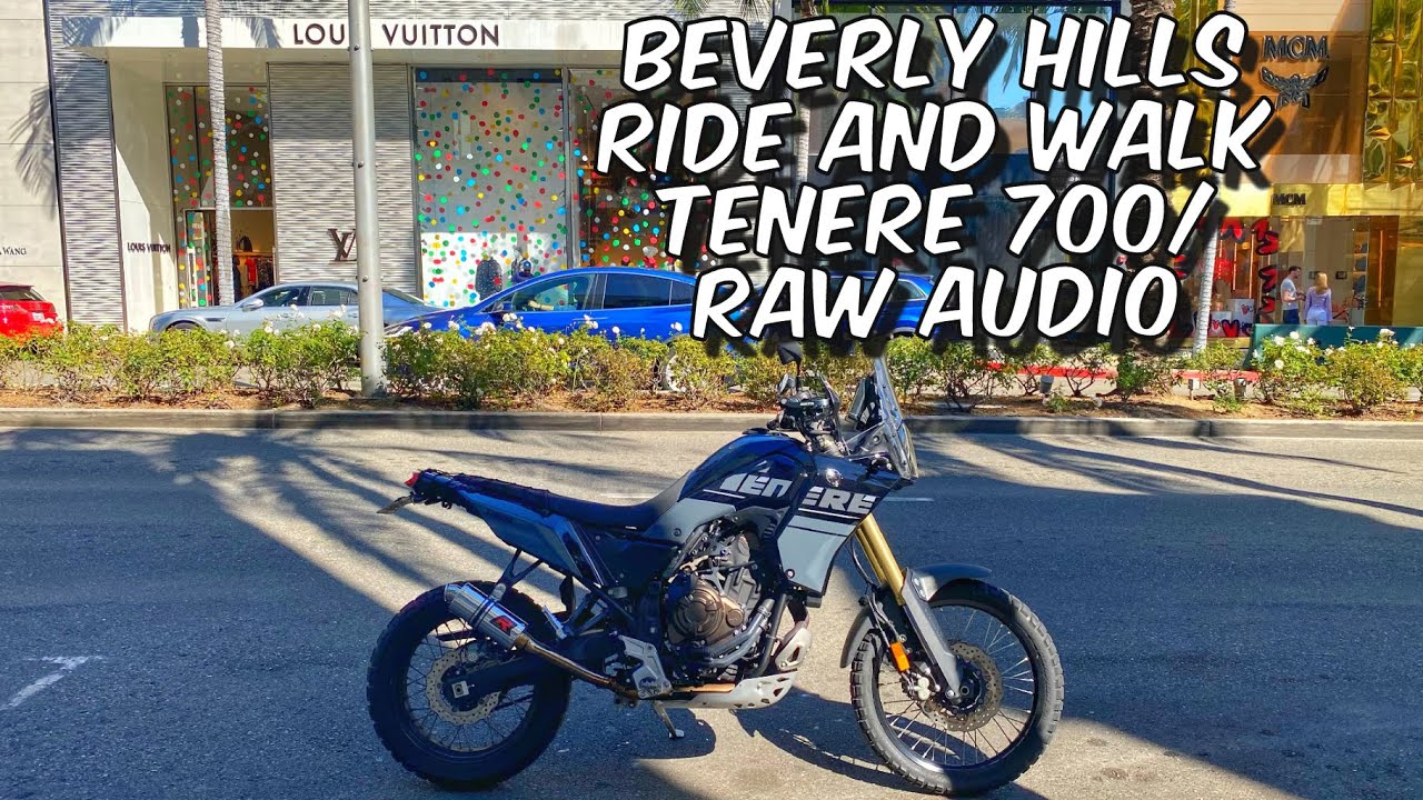 TENERE 700 POV Moto Ride/ Walk through Beverly HIlls [4K]