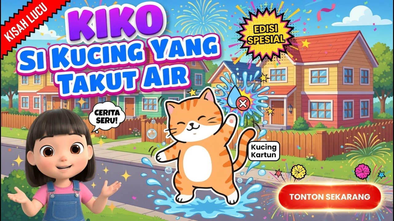 Kiko Si Kucing Yang Takut Air | Dongeng Anak | Edukasi Anak Usia DIni
