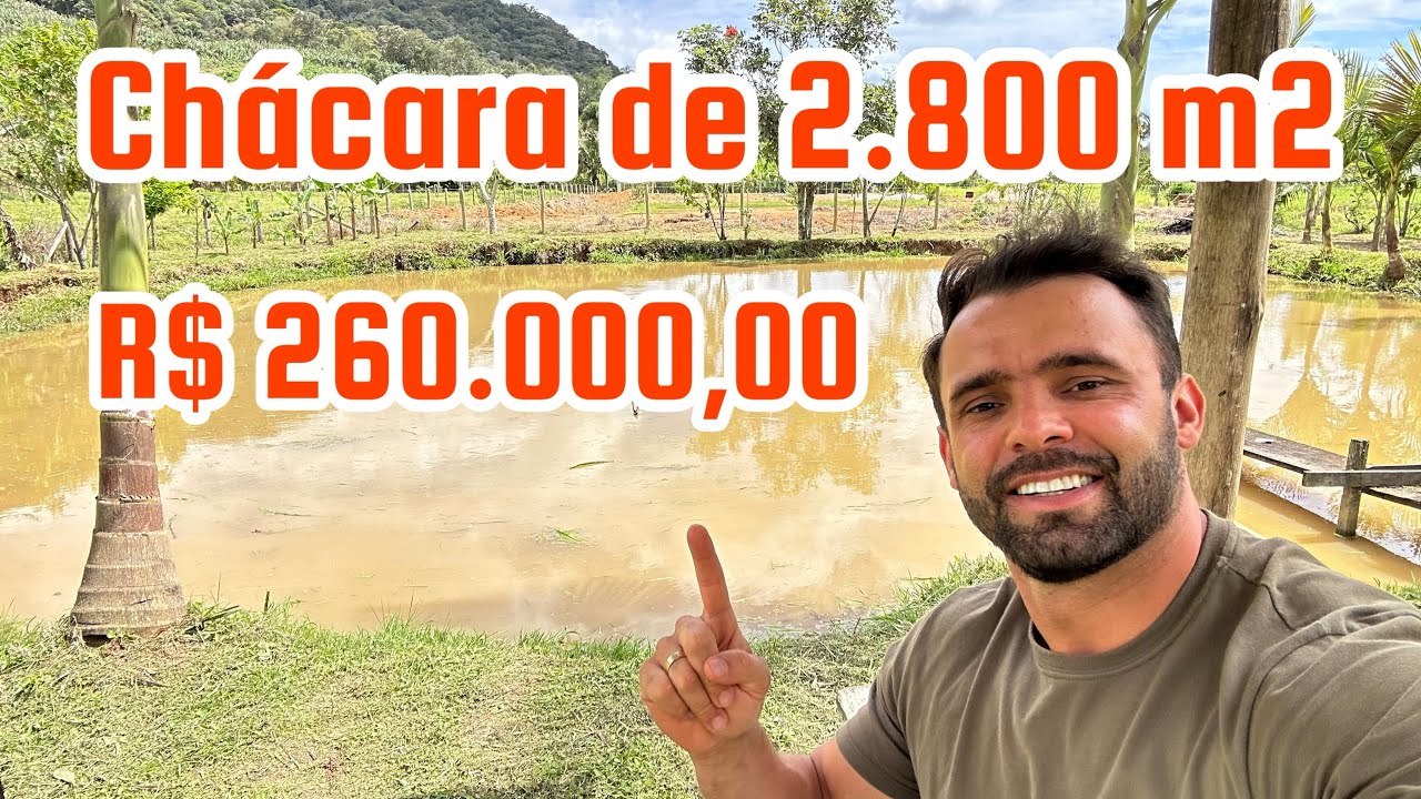 Chácara com lagoa e água de cachoeira no interior de Luiz Alves/SC