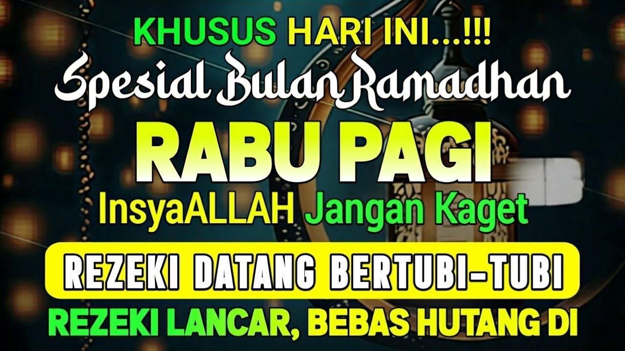 PUTAR DZIKIR INI‼️Dzikir Mustajab Pembuka Pintu Rezeki, InsyaAllah Rezekimu Mengalir Deras