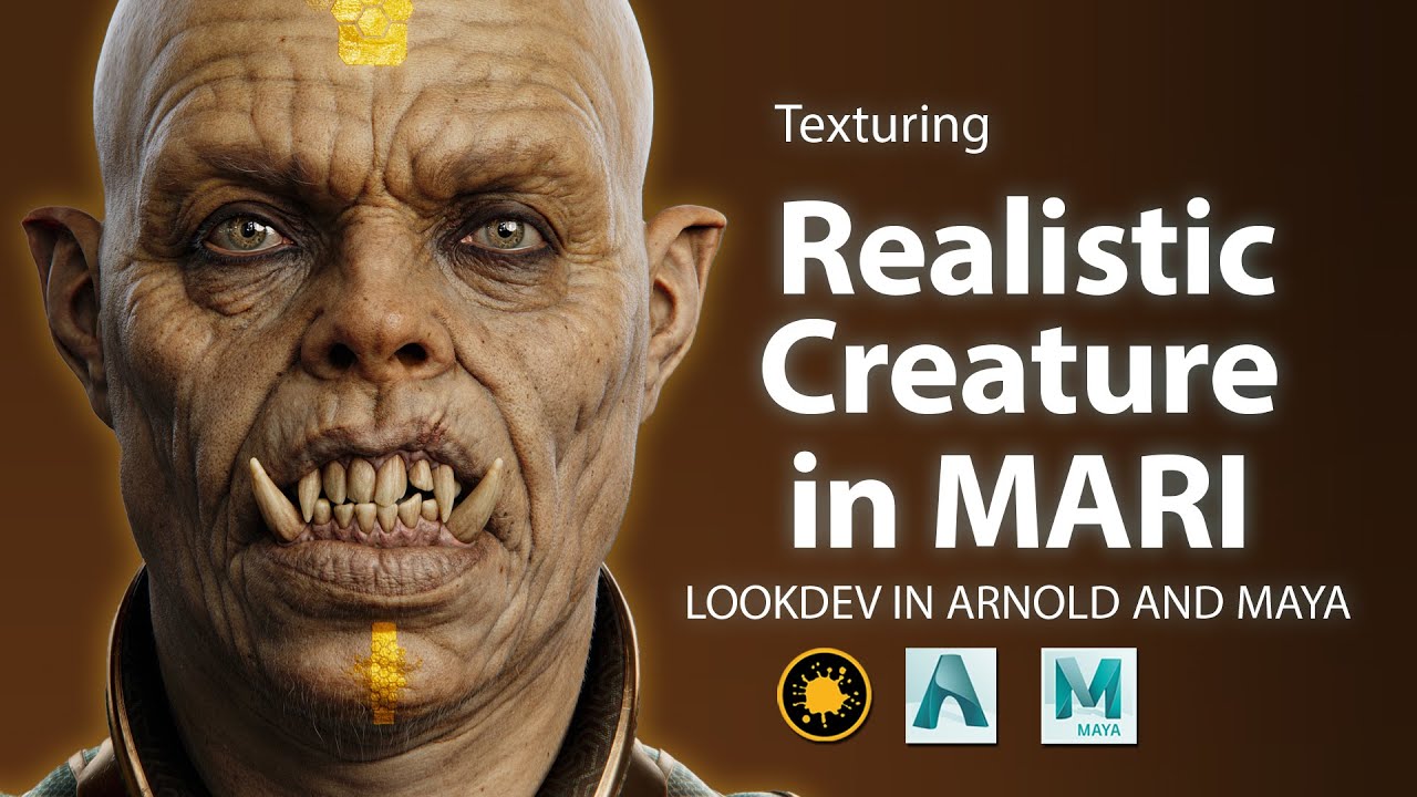 Texturing Realistic Creature in MARI - Zorak Chapter Two - Texture and Lookdev - Maya and Arnold