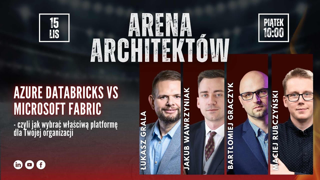 Arena Architektów - #19 Databricks vs Fabric, jak wybrać właściwą platformę
