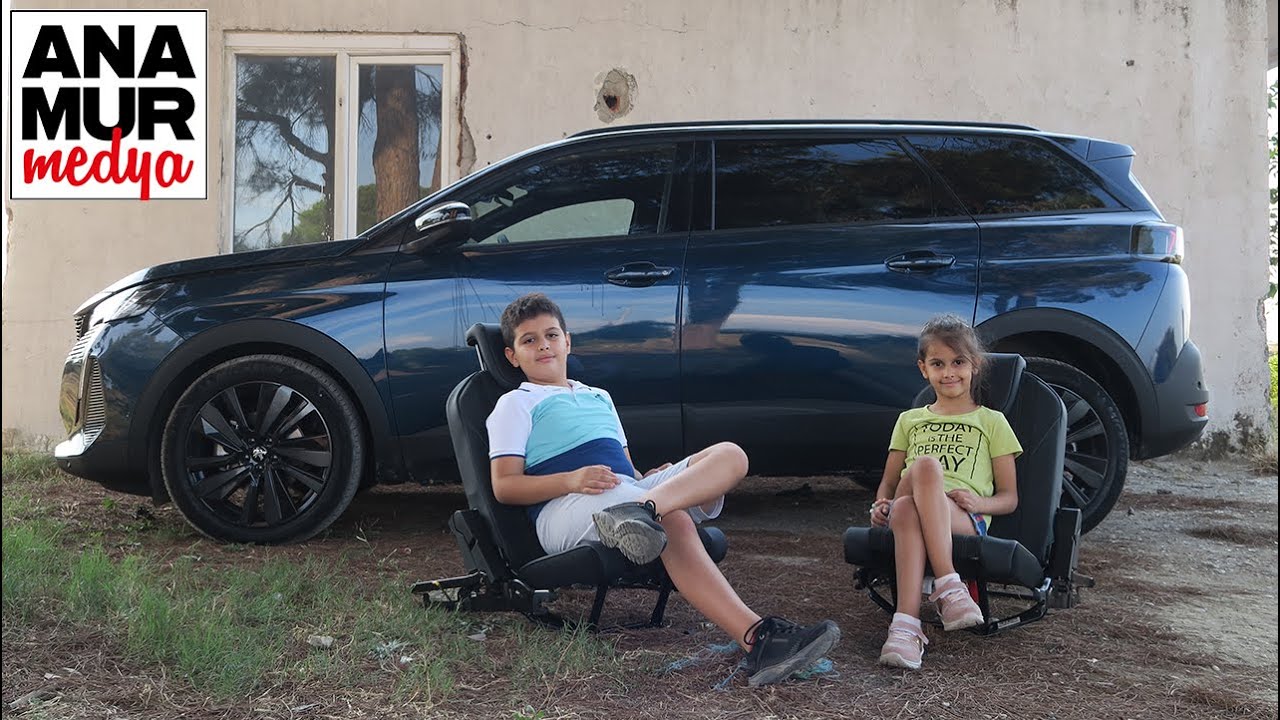 Yeni Peugeot 5008 2021 Baba Oğul Kız Test / 7 kişilik aracın tüm koltuk ve bagaj kombinasyonları