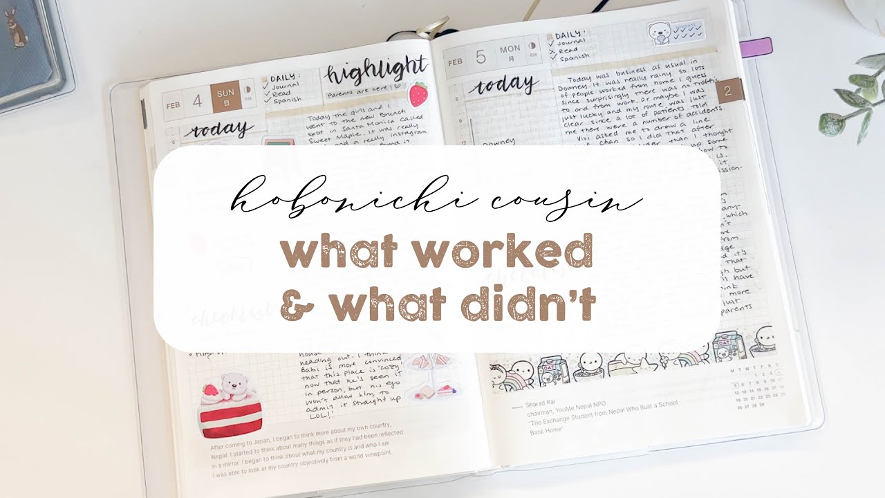 my hobonichi cousin setup: what worked & what didn't