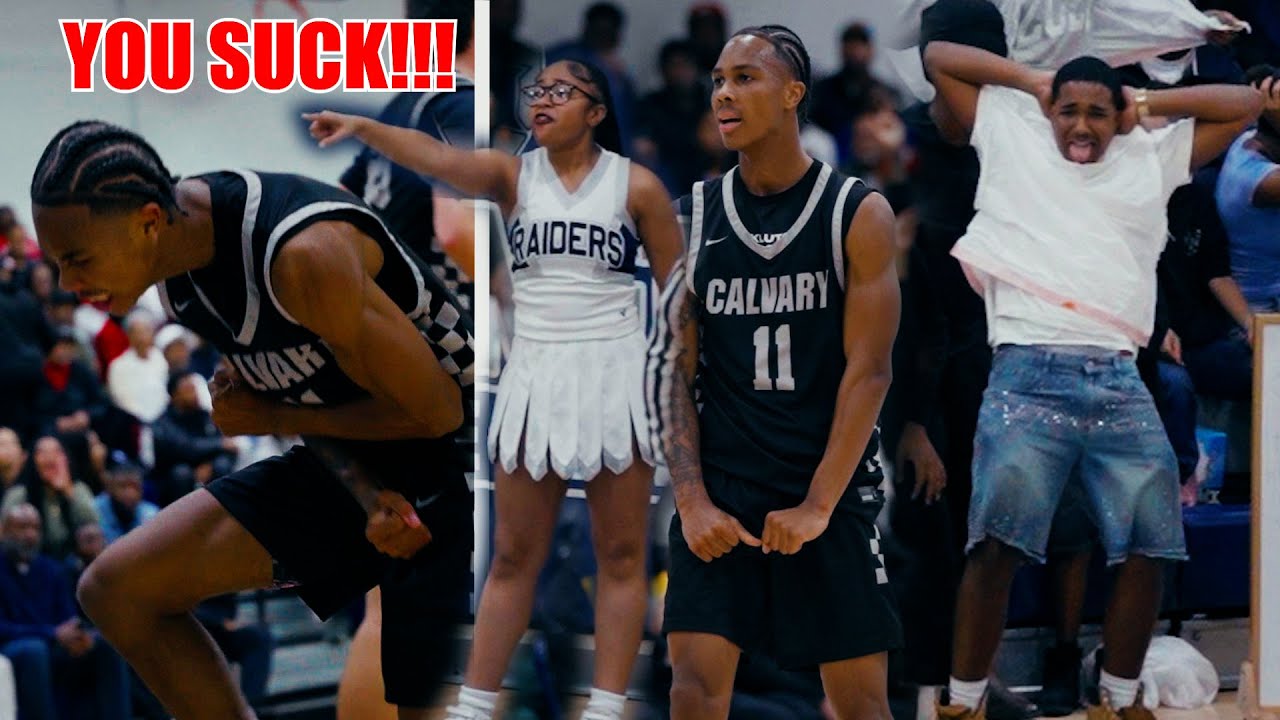 5 Star Tyrone Jamison SHUTS UP SH** TALKING RIVALRY SCHOOL!! Calvary vs Huntington