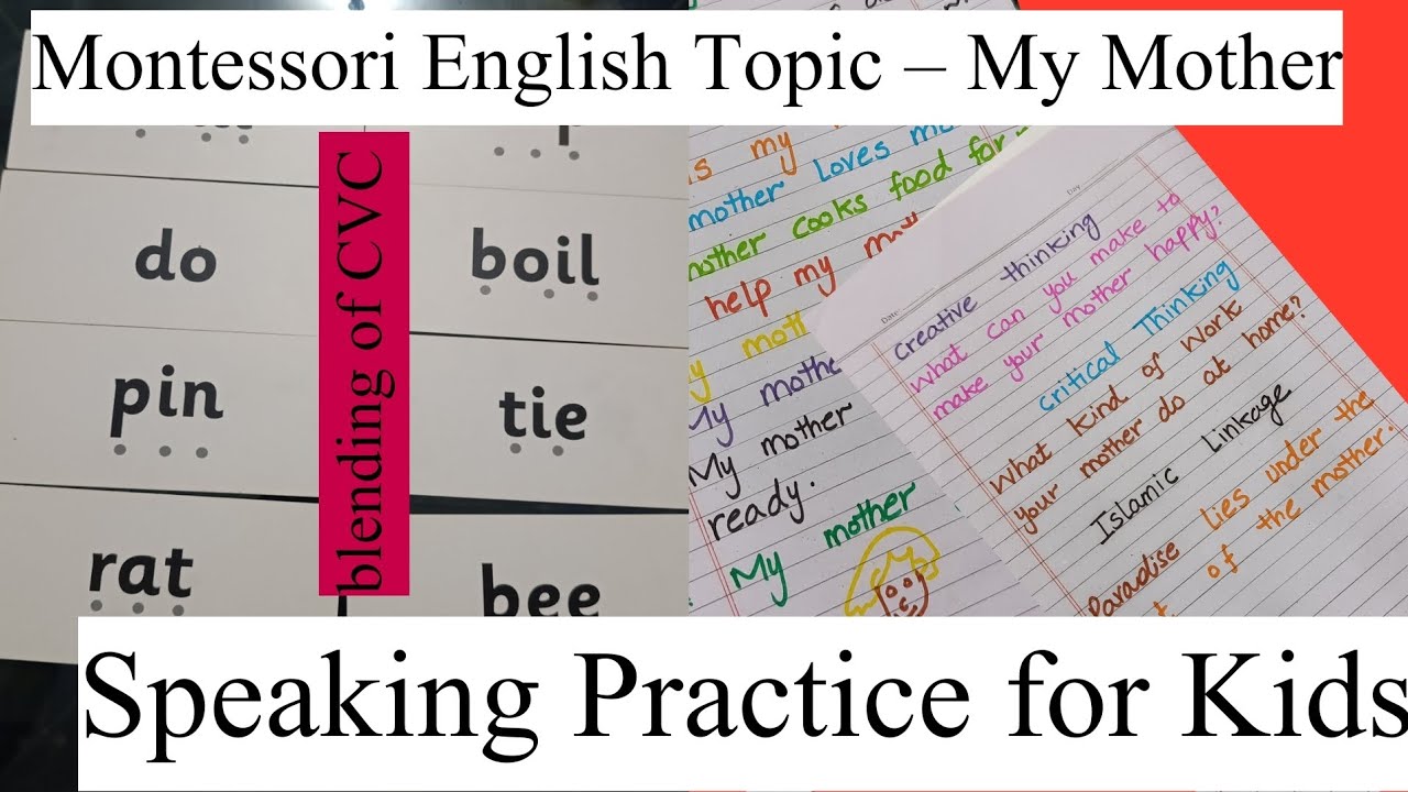 Picture Description – My Mother /Early Learning English – My Mother & CVC Words