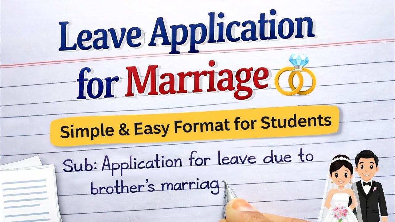 Leave application for brothers marriage 🤵👸 || Write a leave application for brothers marriage 