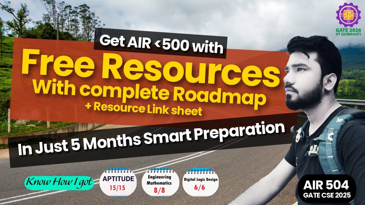 Get AIR under 500 in GATE CSE 2026 in 5 Months with Free Resource + Complete Roadmap | Get 70+ marks