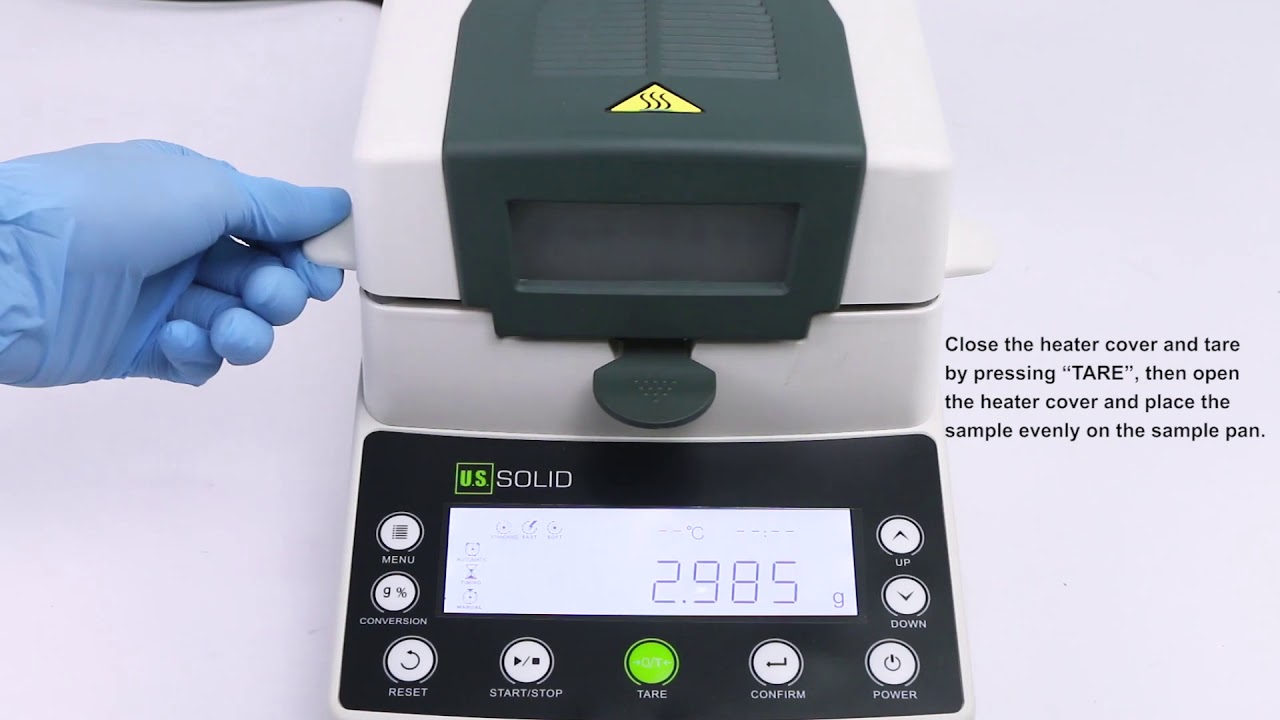How to use the USS-HMA02 Moisture Analyzer