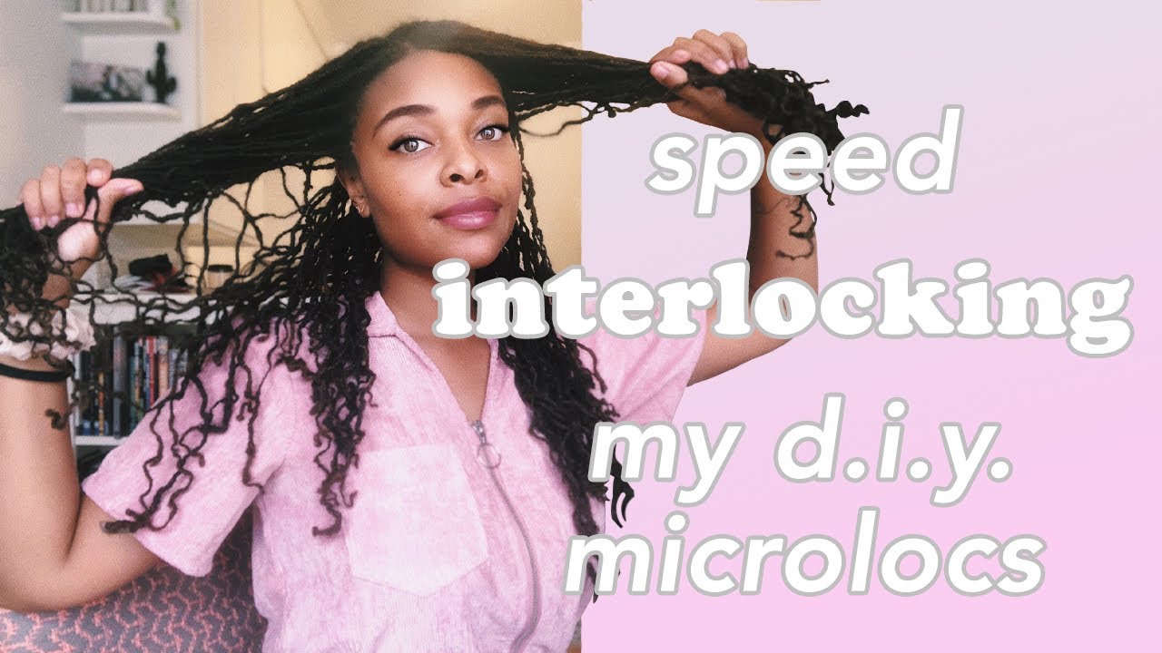 How I Interlock My D.I.Y. Microlocs SUPER FAST and EASY 😌 // Self-Reti of 200+ Locs Under 2 Hours