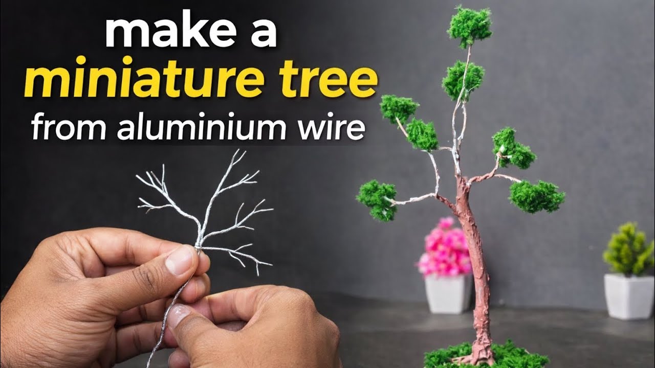 Make a Miniature Tree from Aluminium Wire | Easy DIY Tree Craft at Home