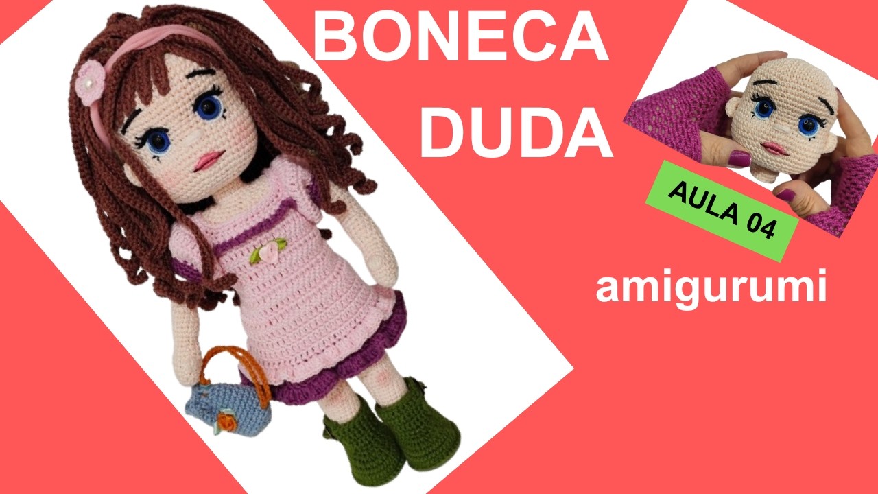 ❤️CABEÇA MÓVEL PERFEITA COM BOCHECHAS E ORELHAS 😍(DUDA 36m amigurumi + (PDF DA BONECA COMPLETA)