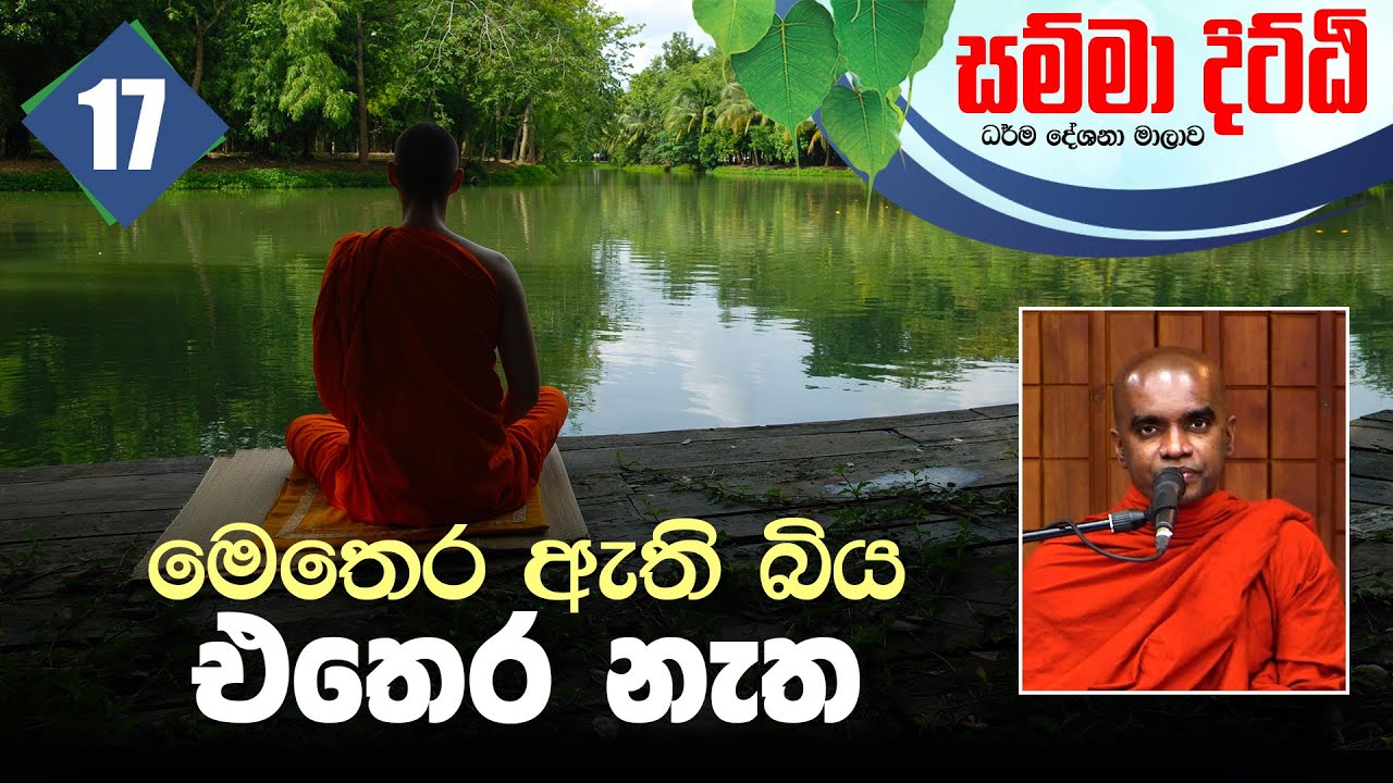 17) මෙතෙර ඇති බිය එතෙර නැත | ​සම්මා දිට්ඨි ධර්ම දේශනා මාලාව
