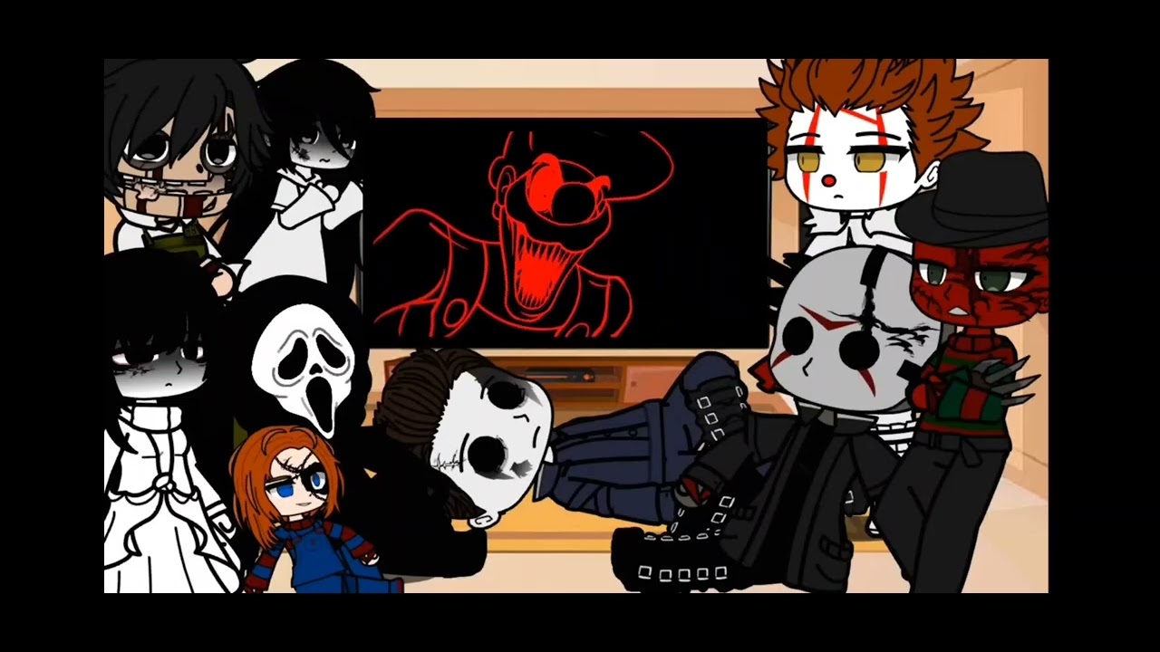 (Re-upload) Horror Movie Characters react to mario's madness v2