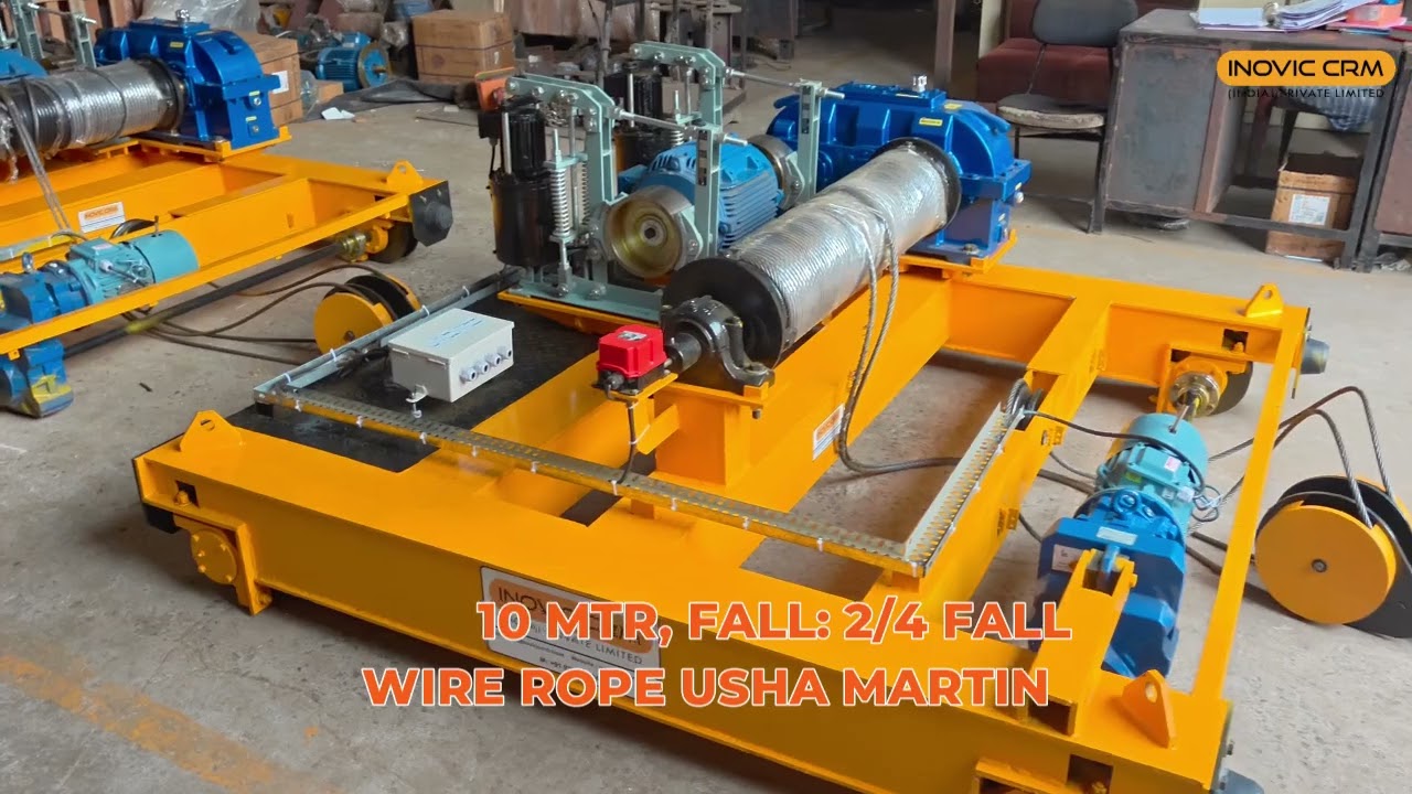 5 Ton Electric Crab Machine | Heavy Duty Gearbox & Thruster Brake System
