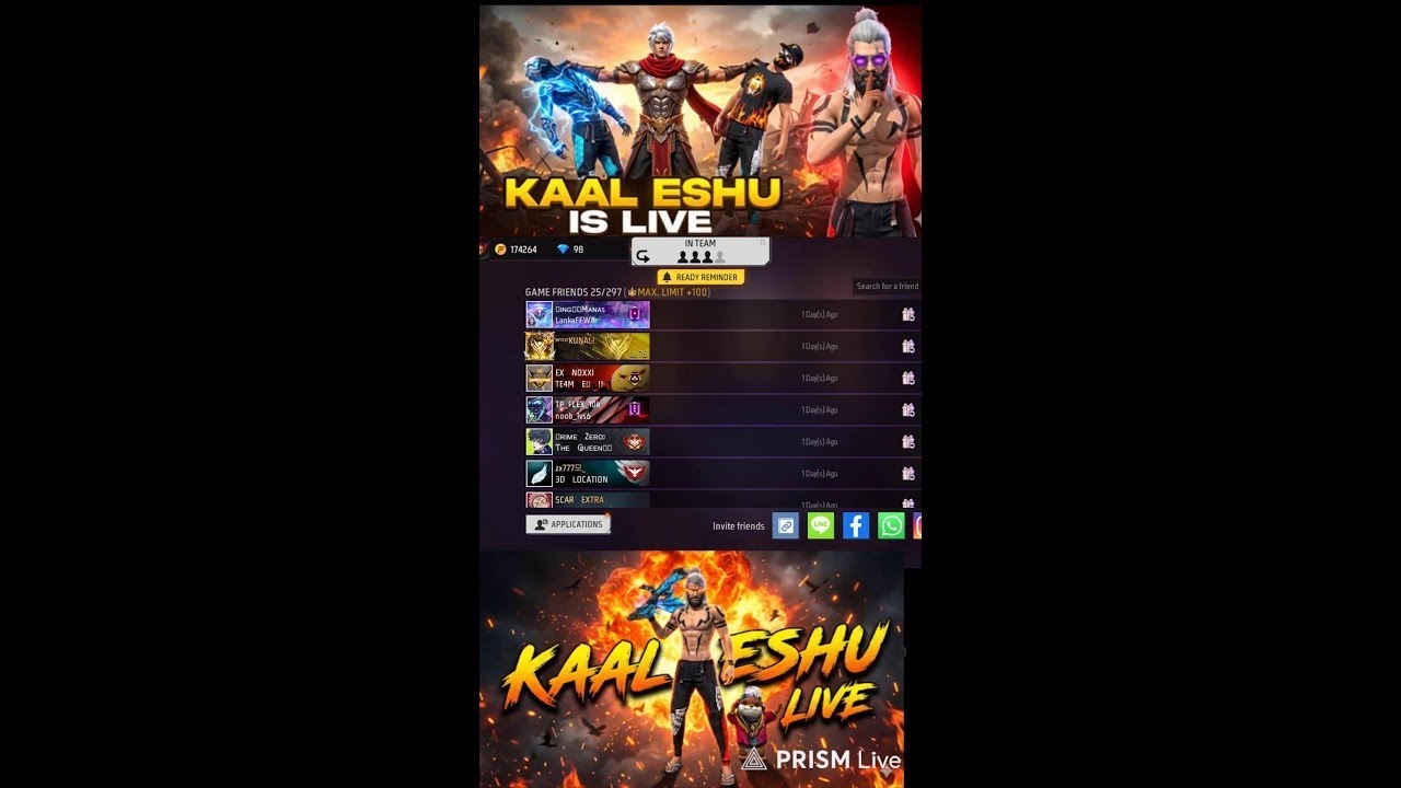 LIVE OF KAAL ESHU  #freefirelive #freefire