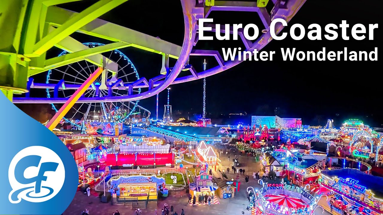 Euro Coaster at night on-ride 4K POV Hyde Park Winter Wonderland Christmas
